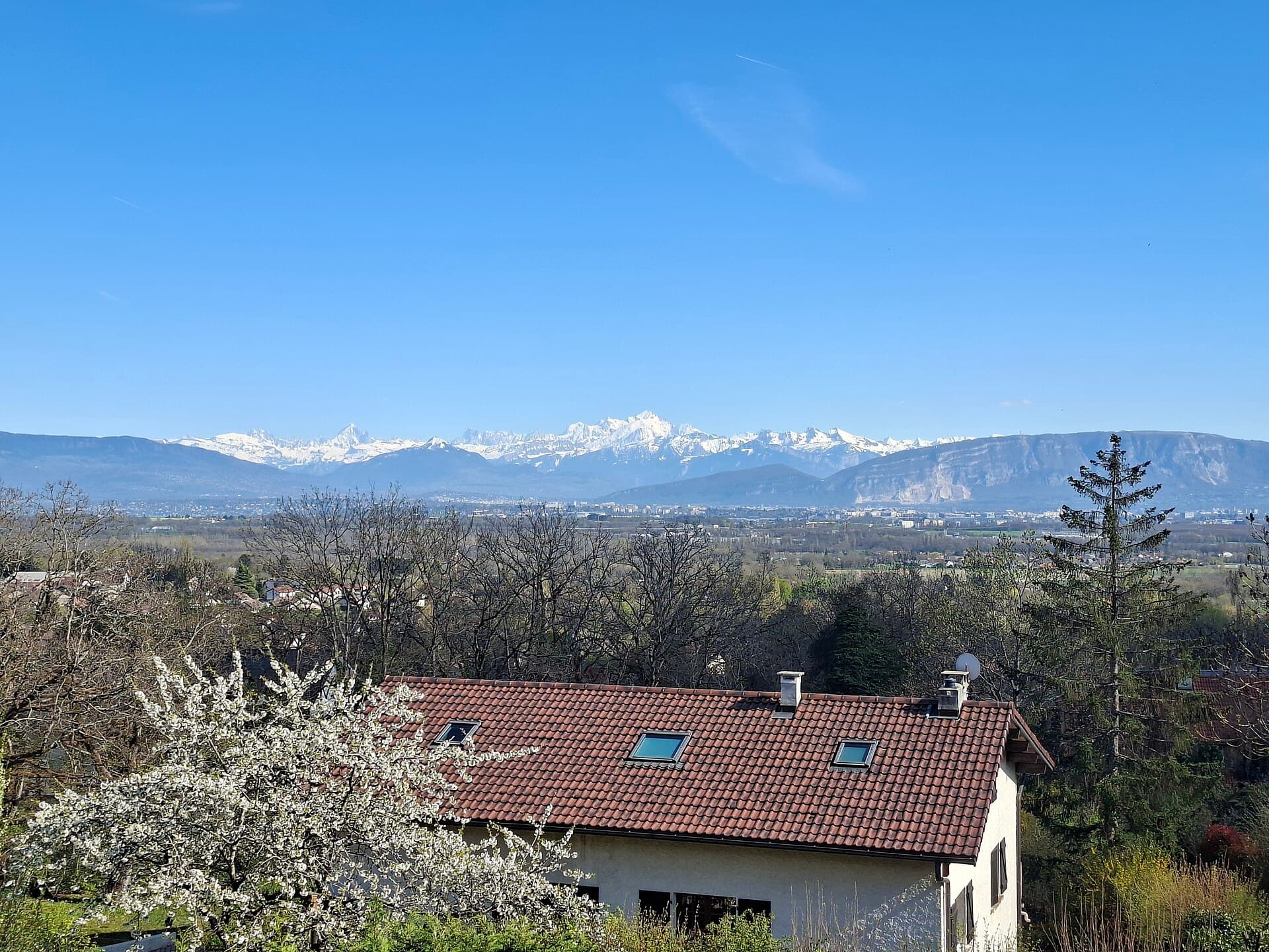 Mont Blanc widziany z Crozet