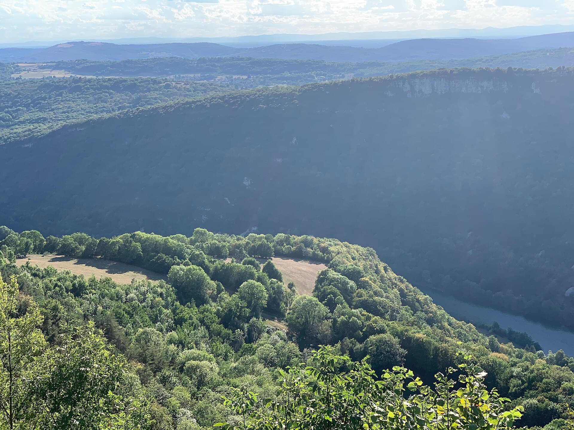 Gorges Ain vues depuis Point Vue Solomiat - Hautecourt Romanèche - 2020-08-18 - 2